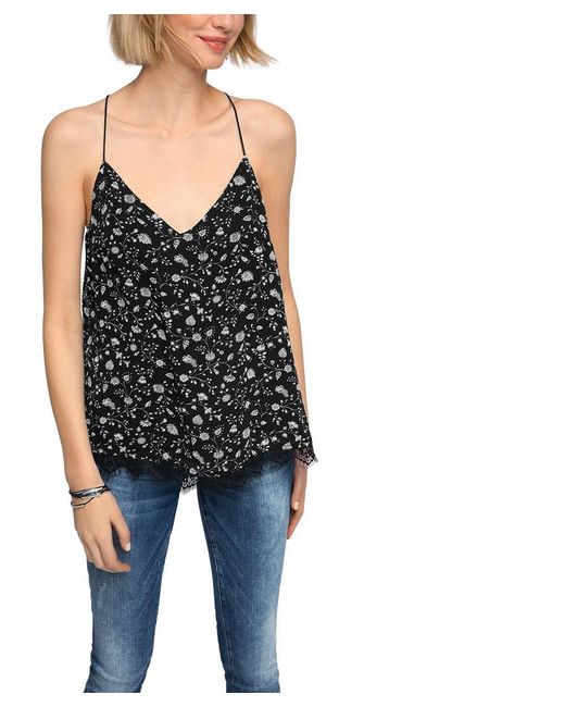 Esprit Edc By Regular Fit Blouse Top in het Black