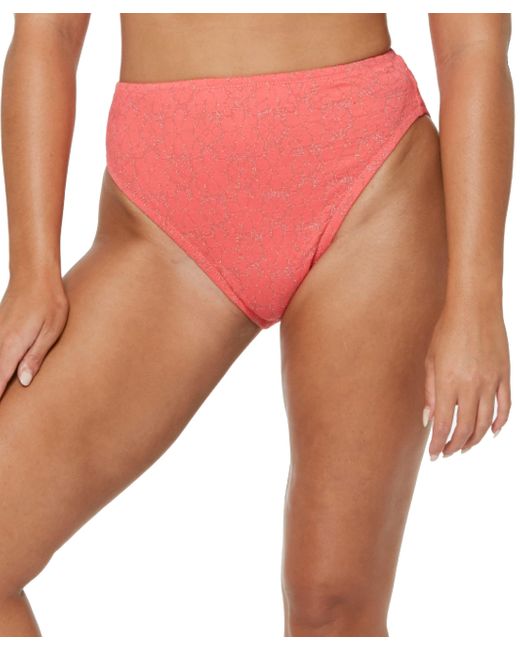 Jessica Simpson Pink Standard Mix & Match Solid Spring Bikini Swimsuit Separates