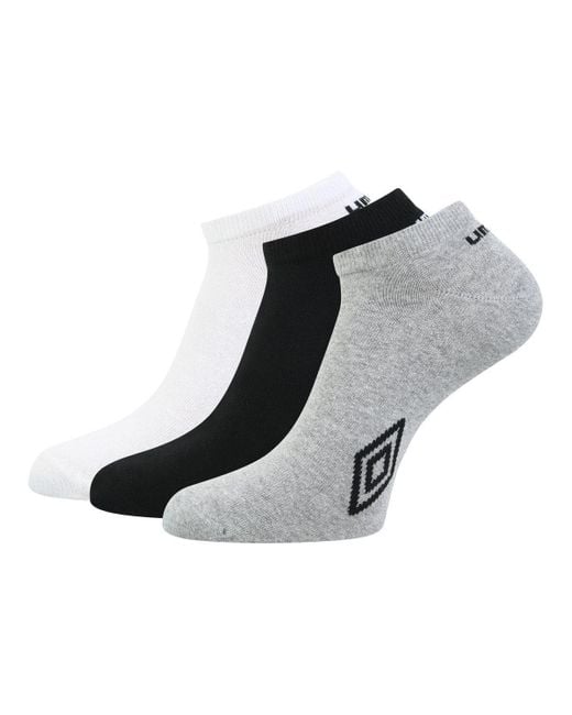 Umbro Black Adult Logo Trainer Socks
