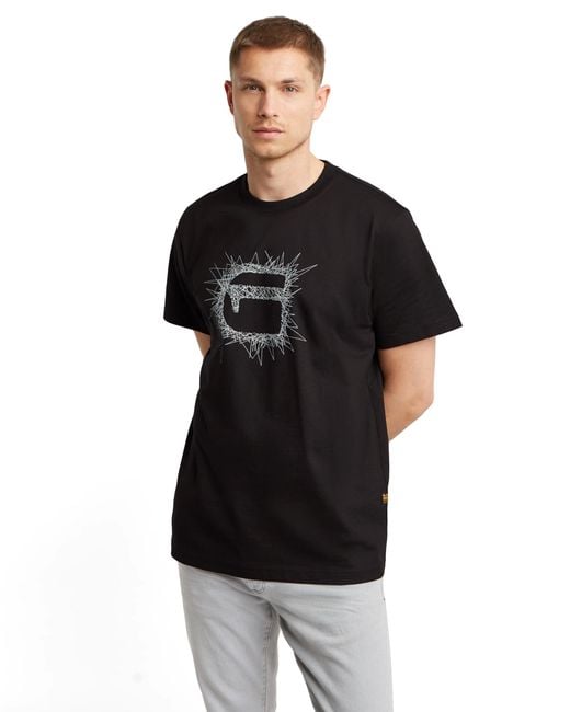G-Star Stitch Burger Logo Loose r t in Black für Herren