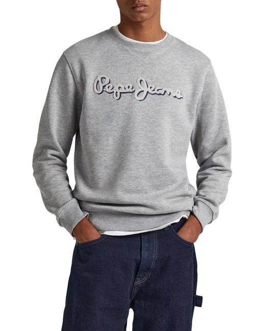 Ryan Crew Sweatshirt Pepe Jeans de hombre de color Gray