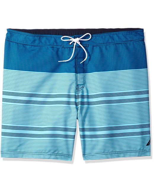 nautica color block swim trunk