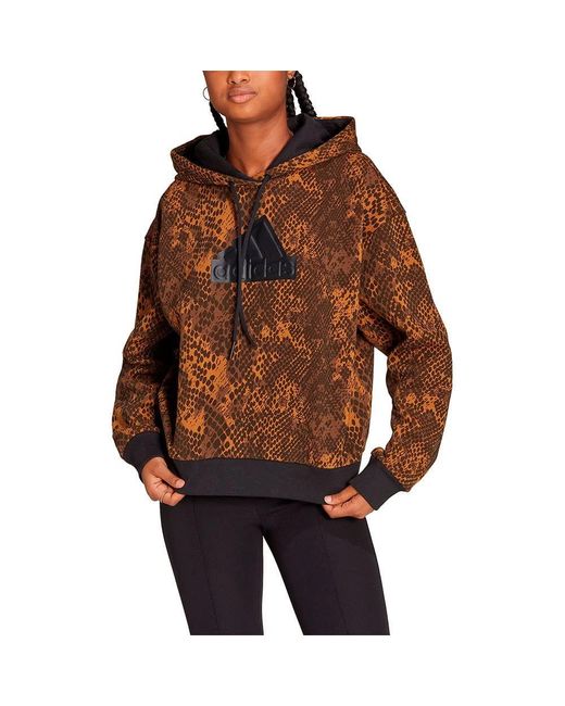 adidas W Fi Bos Hoodie Sweatshirt in Brown Lyst UK