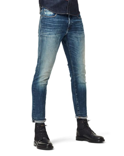 G-Star RAW 3301 Slim Jeans Voor in het Blue voor heren