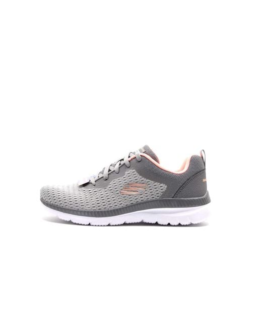 Zapatillas Deportivas Mujer 12607 Gris di Skechers in White