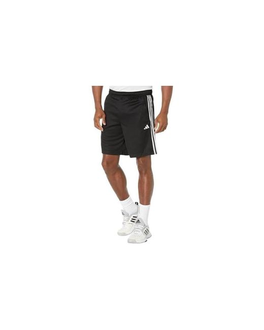 Train Essentials piqué 3-Stripes Training Shorts Pantaloncini Casual di Adidas in Black da Uomo