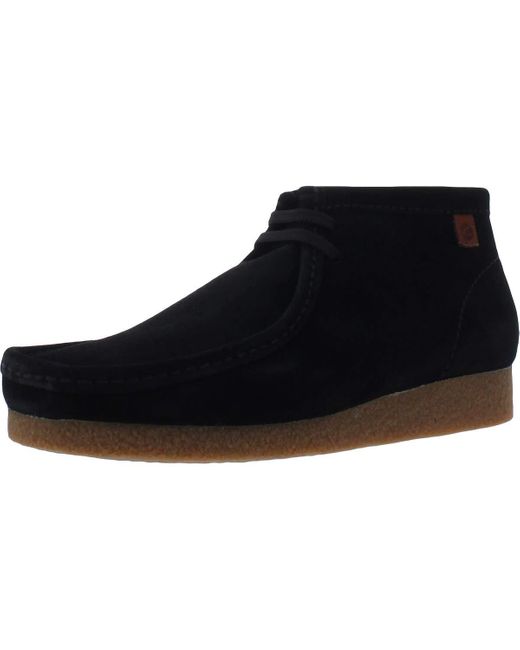 Clarks Rubber Shacre Boot Ankle in Navy Suede (Blue) for Men | Lyst UK