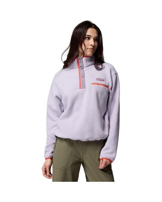Columbia Purple Helvetia II Cropped Half Snap Pullover