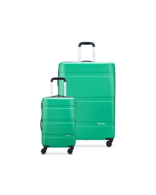 Benetton Green Now Hardside Luggage With Spinner Wheels