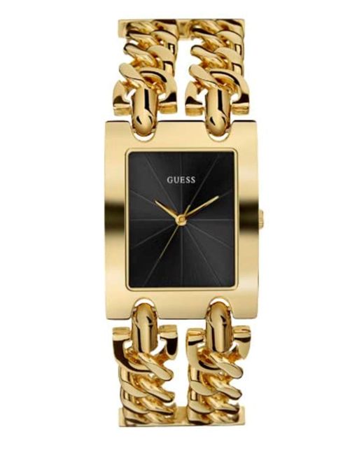 Guess Metallic Quartz Watch With Stainless Steel Strap