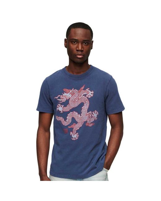 Superdry X Komodo Vintage T-Shirt Kräftiges Marineblau XXXL in Blue für Herren