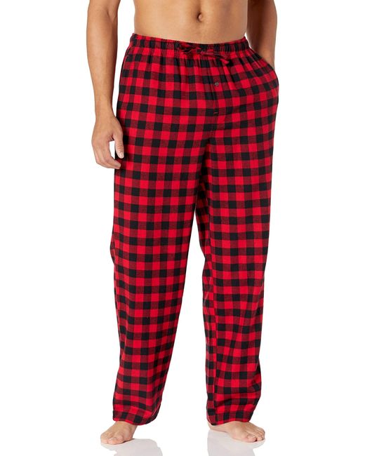 Amazon Essentials Red Flannel Pyjama Trousers for men