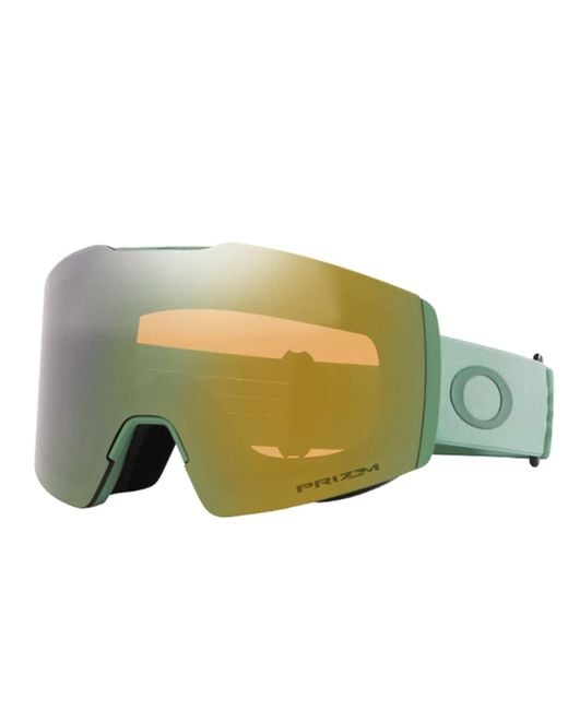 Oakley Green Fall Line Snow Goggles Prizm Sage Gold Iridium Lenses Matte Jade Strap - Medium