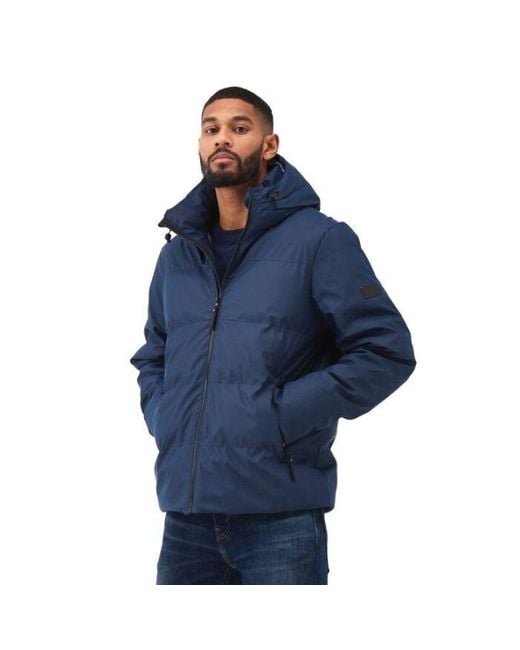 Regatta Blue S Saltern Padded Insulated Hooded Jacket for men