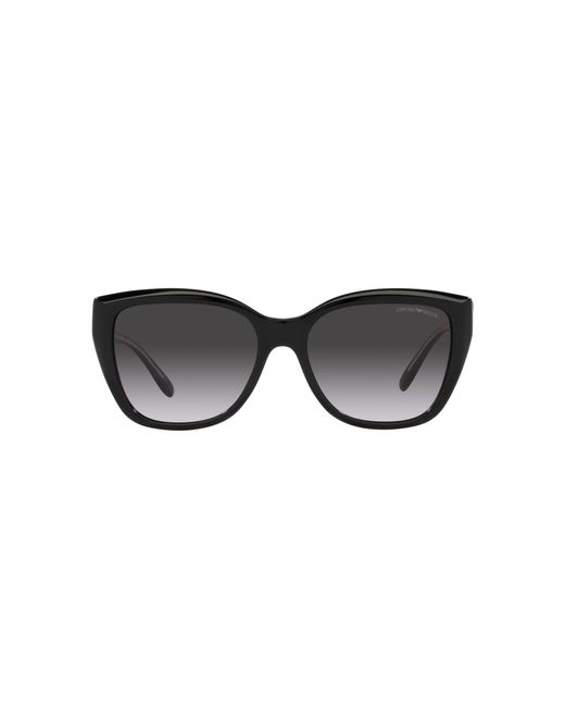 Emporio Armani Black Ea4198f Low Bridge Fit Cat Eye Sunglasses