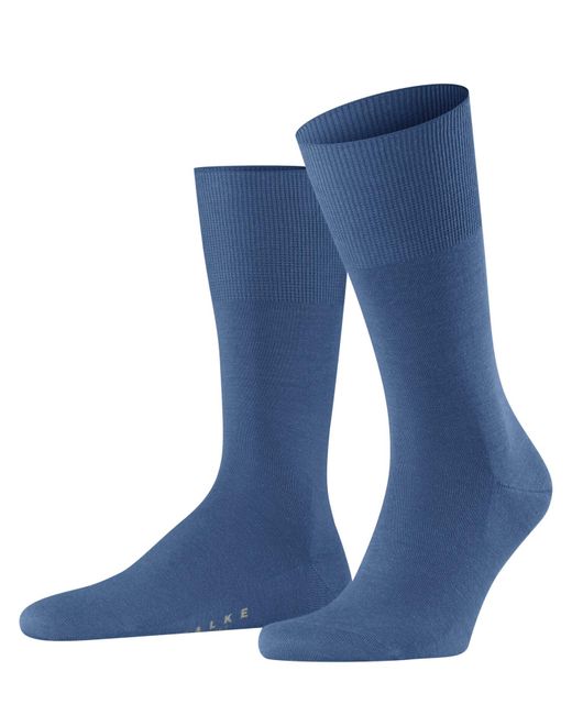 Falke Blue Airport M So Wool Cotton Plain 1 Pair Socks