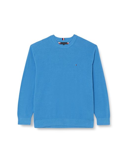Tommy Hilfiger Blue Bt-chain R Structure C Neck-b Mw0mw35035 Pullovers for men