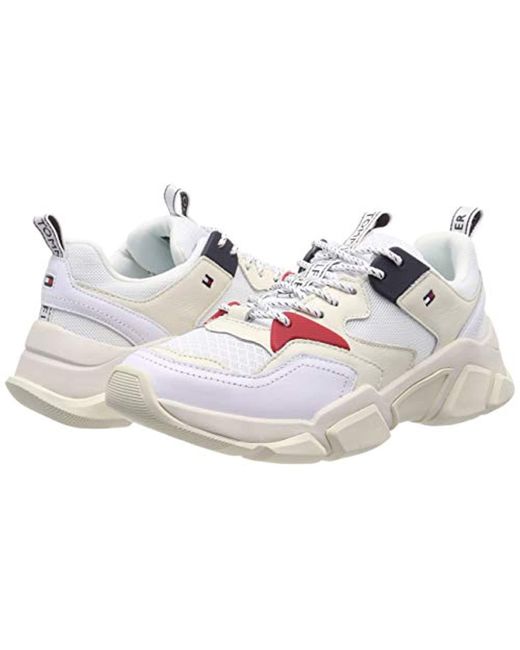 Wmn Chunky Mixed Textile Trainer, Zapatillas para Mujer Tommy Hilfiger de  color Blanco | Lyst