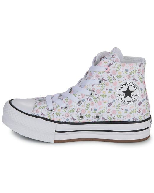Converse Chuck Taylor All Star Eva Lift Platform Feline Florals Sneakers Voor Jongens in het White voor heren