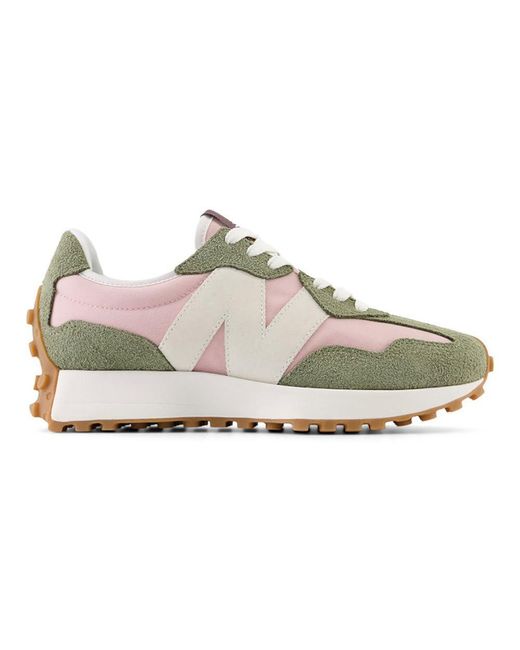 New Balance White 's Shoe 327 Dark Olivine