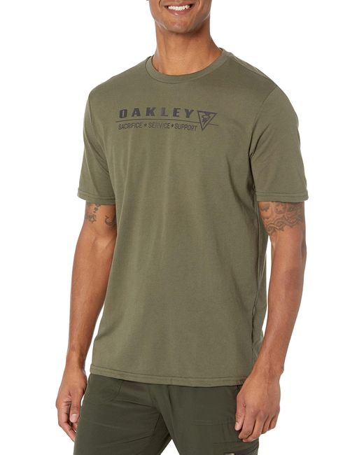 Oakley Green Adult Si Pillars Tee T-shirt