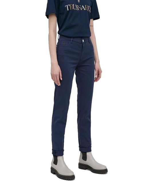 Jeans 5 Pocket 105 Skinny High Waist Fit 56J000021T005865 32 Blu Night Sky U281 di Trussardi in Blue