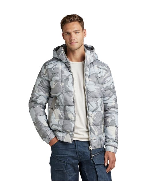 Meefic sqr Quilted HDD Jkt Giacca di G-Star RAW in Gray da Uomo