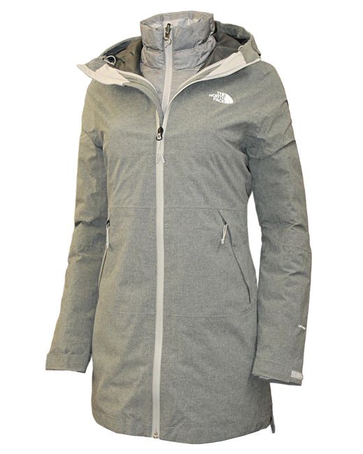 The North Face ThermoBall Eco Triclimate Lange Jacke in Grau | Lyst DE