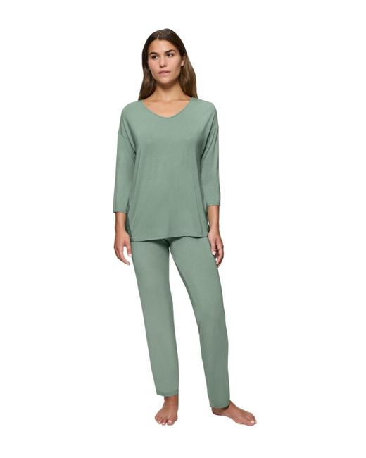 Triumph Green Timeless Sensuality Pk 3/4 Sleeves Pajama Set