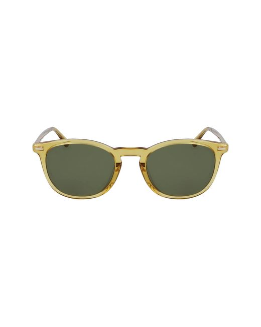 Calvin Klein Ck22533s Round Sunglasses in Butterscotch (Green) | Lyst
