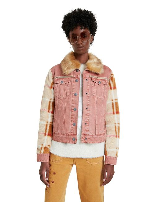 Veste en jean rose pale femme sale