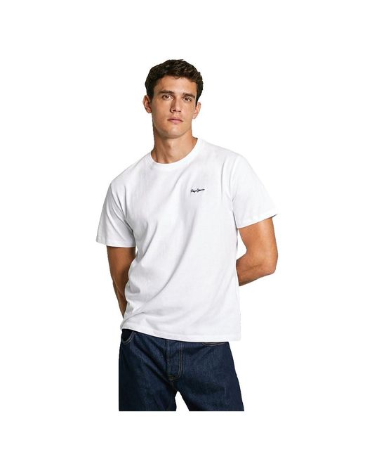 Pepe Jeans Contrast Connor T-Shirt in White für Herren