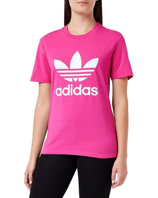 Trefoil Tee di Adidas in Pink