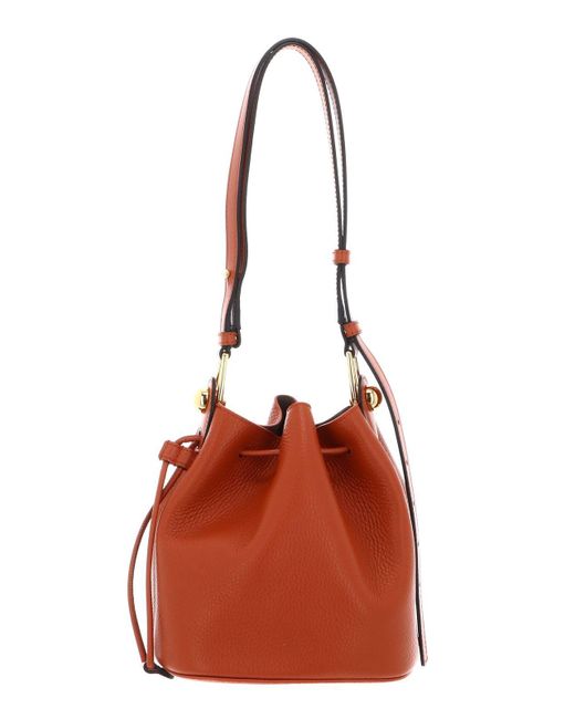 Furla Red Sfera Mini Bucket Bag Cotto