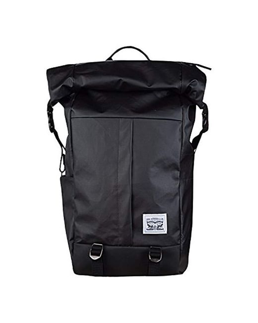 Levi's Black Roll Top Backpack for men