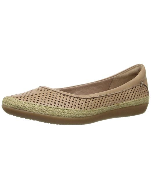 clarks leather ballet flats