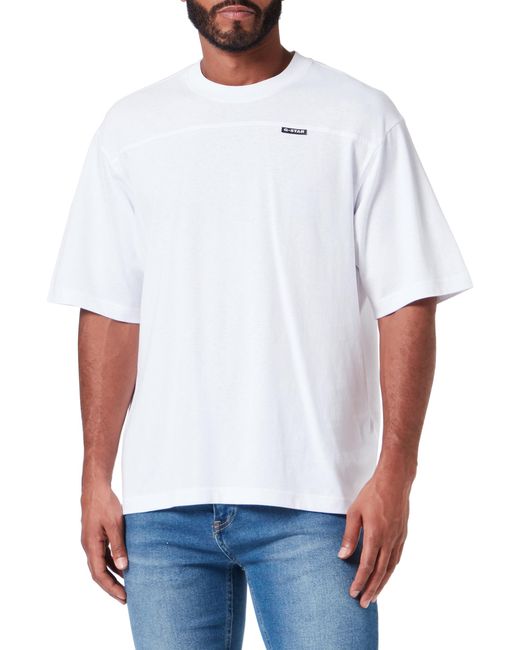 G-Star RAW Boxy Base 2.0 R T-shirts Voor in het White voor heren