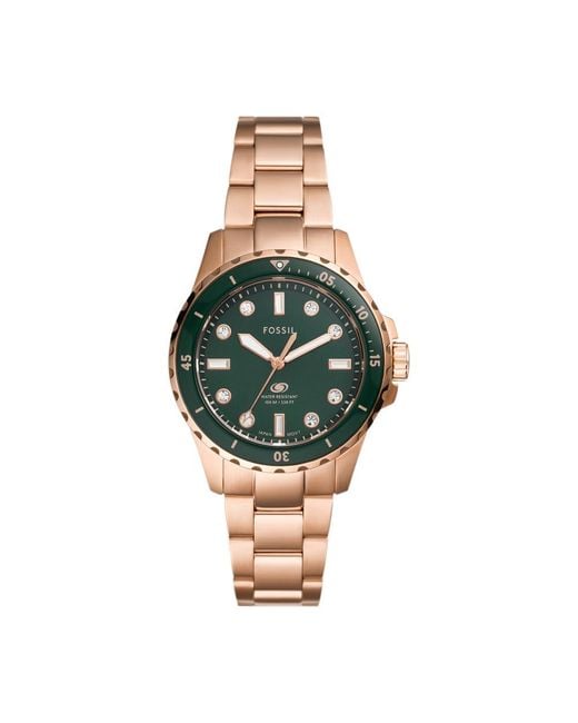 Fossil Metallic Blue Dive Uhr für