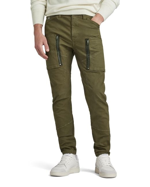 G-Star RAW Green Pkt 3d Skinny Fit Cargo Pants / Man for men
