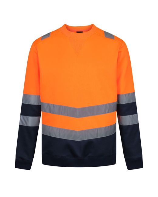 Regatta Orange Professional S Hi Vis Reflective Sweater Jumper for men