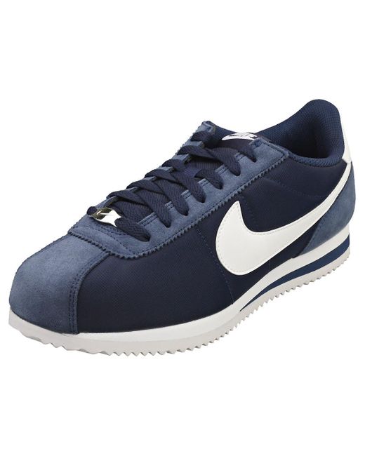 Nike Blue Cortez Womens Casual Trainers In Navy White - 6 Uk