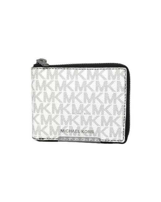 Michael Kors Cooper Logo Zip-around S Wallet In Bright White for men