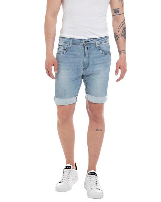 Replay Blue Ma981y.000.261.c42 Shorts for men