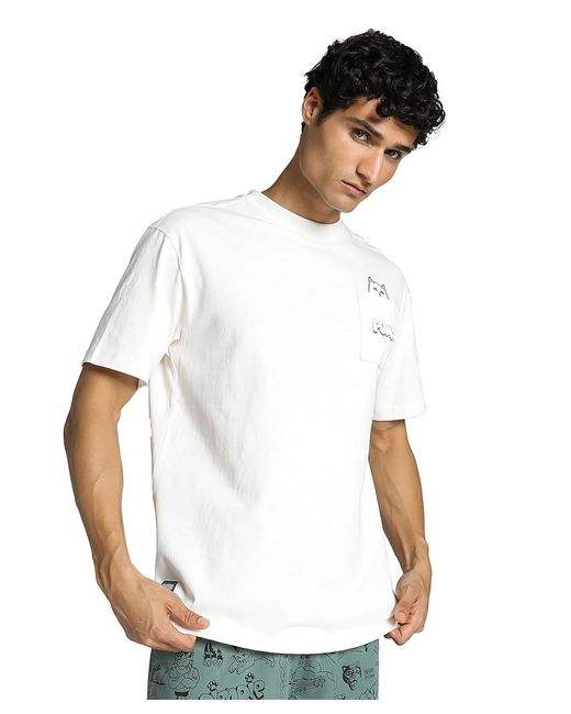 PUMA X Ripndip Pocke T-shirt in het White voor heren