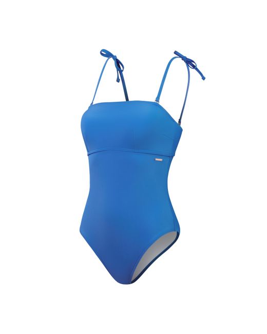 Speedo Blue Shaping Bandeau 1 Piece Swimsuit