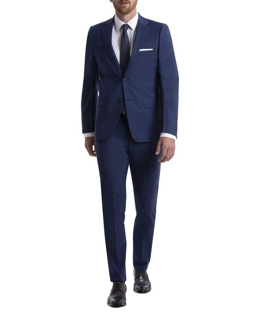 Calvin Klein Skinny Fit trennt mit Performance Stretch Stoff Business-Anzug Hosen-Set in Blue für Herren