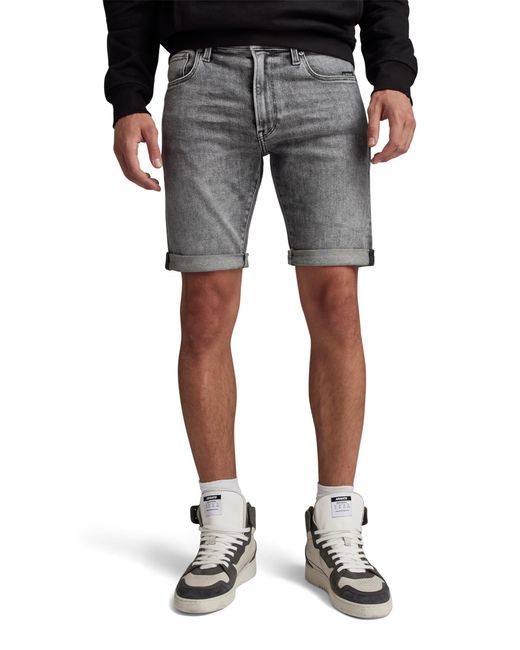 G-Star RAW Gray 3301 Slim Shorts for men