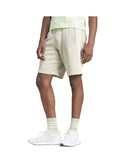 Essentials Fleece 3-Stripes Shorts Pantalones Cortos Casuales Adidas de hombre de color Natural