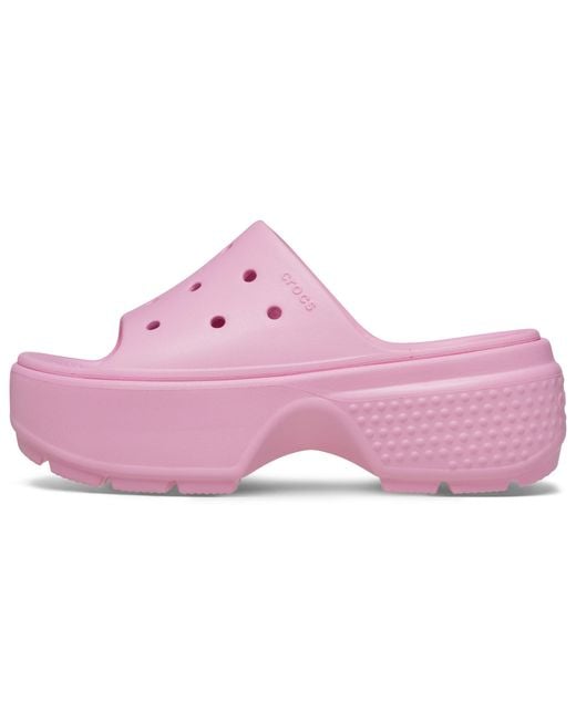 CROCSTM Pink Adult Stomp Slide Sandal