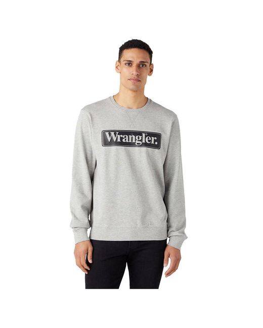 Wrangler Gray Men's Seasonal Crew Sweatshirt for men